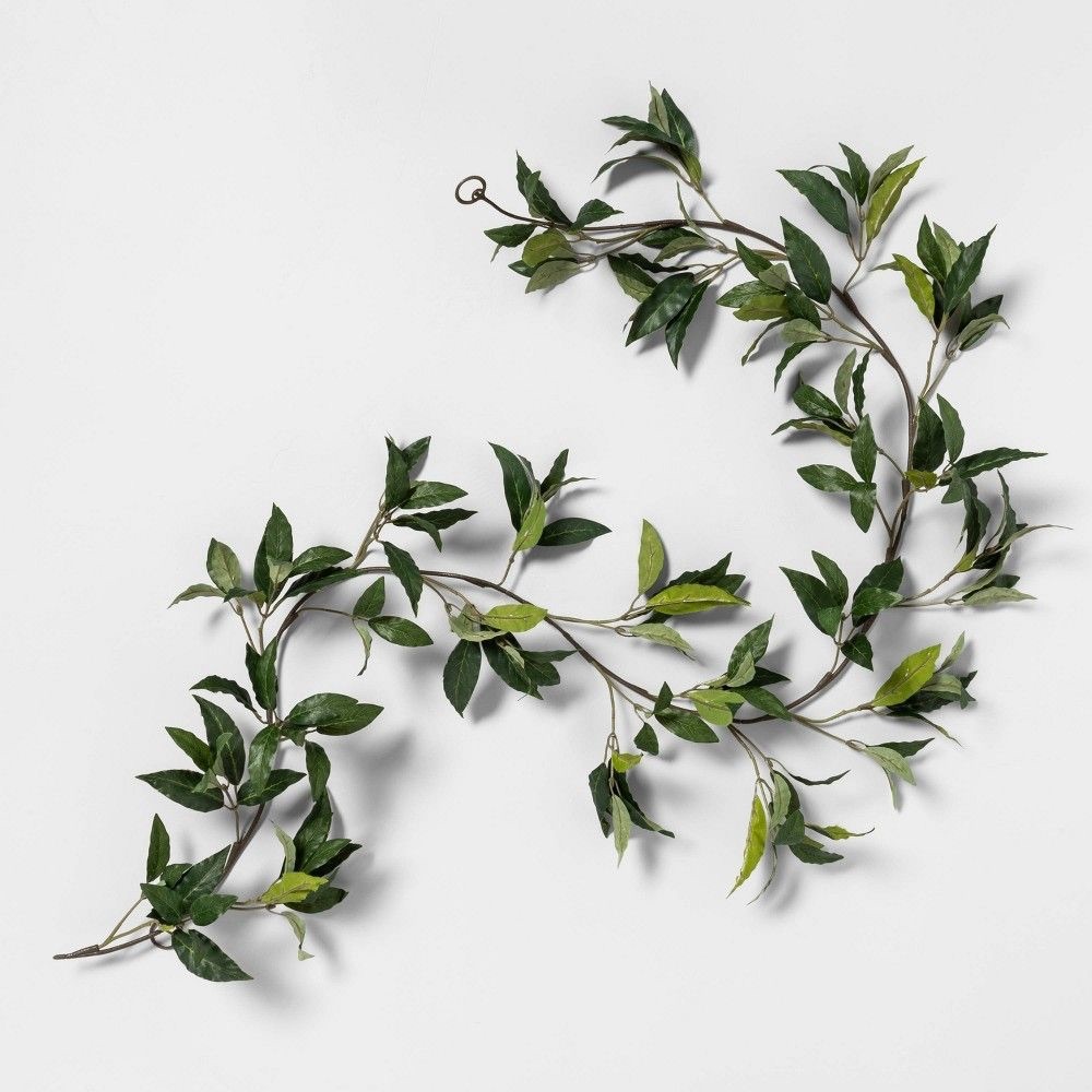 Sold Out Hearth and Hand Faux Bay Leaf Garland 72”